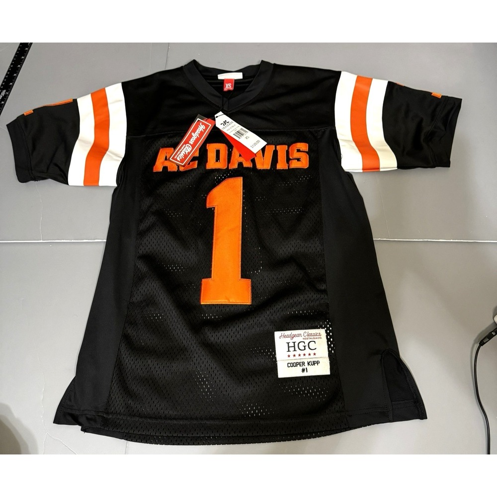 Cooper Kupp AC DAVIS High School Jersey Stitched Headgear Classics #1 XS